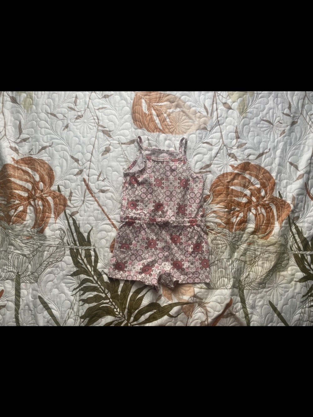 Floral Sleeveless Romper - Pink & Cream